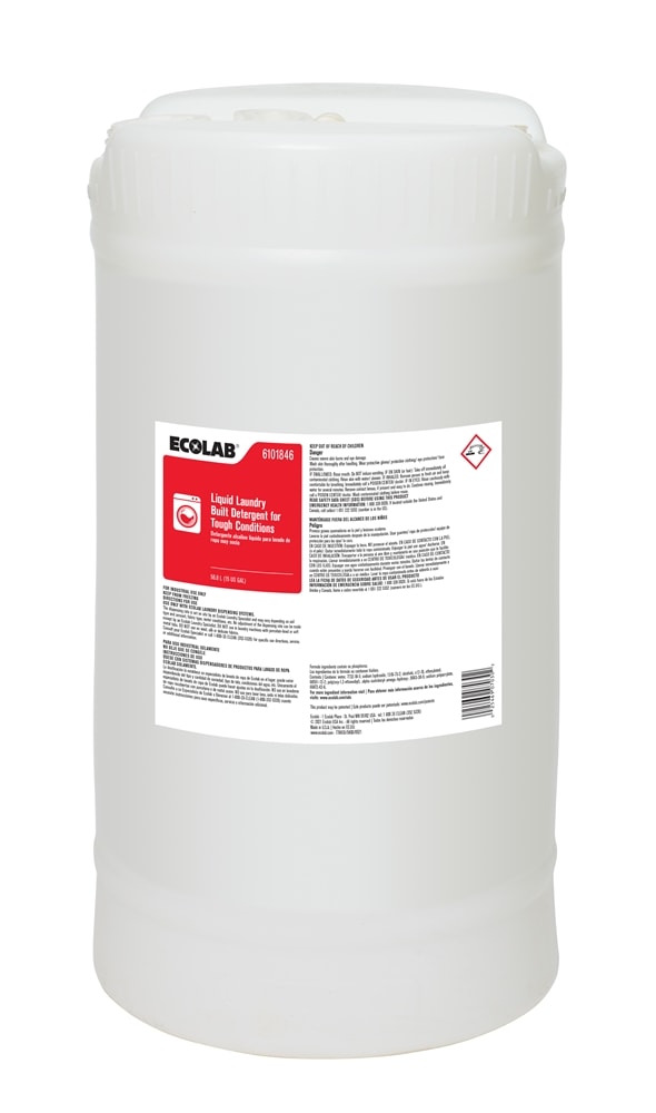 GuestSupply US | Ecolab® Liquid Laundry Built Detergent for Tough